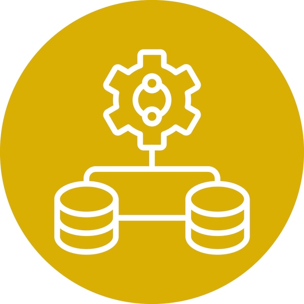 Estilo del icono de procesamiento de datos de diseño vectorial