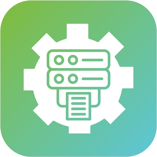 Estilo del icono de procesamiento de datos de diseño vectorial