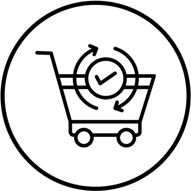 Estilo del icono del proceso de comprobación del diseño vectorial
