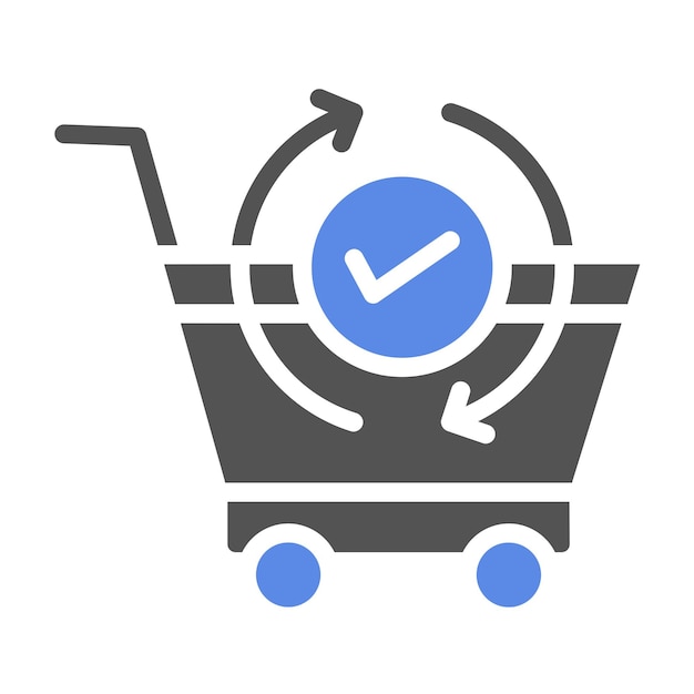 Estilo del icono del proceso de comprobación del diseño vectorial