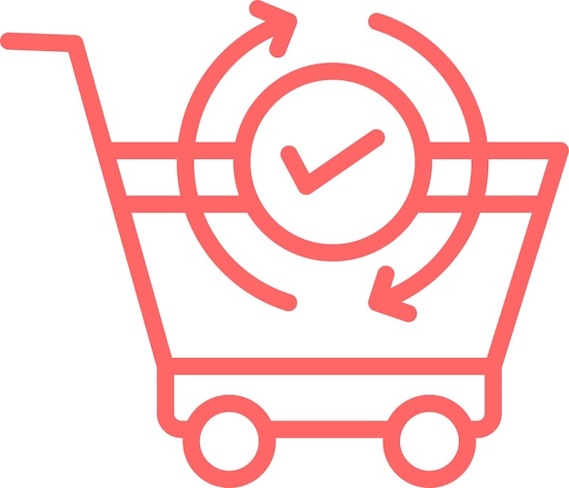 Estilo del icono del proceso de comprobación del diseño vectorial