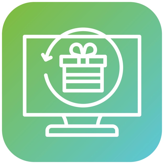 Estilo del icono del proceso de retorno del diseño vectorial