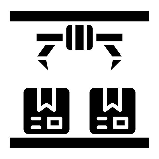Estilo del icono de producción de diseño vectorial