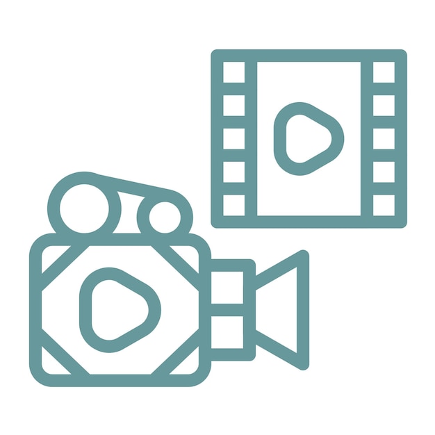 Estilo del icono de la producción de vídeo