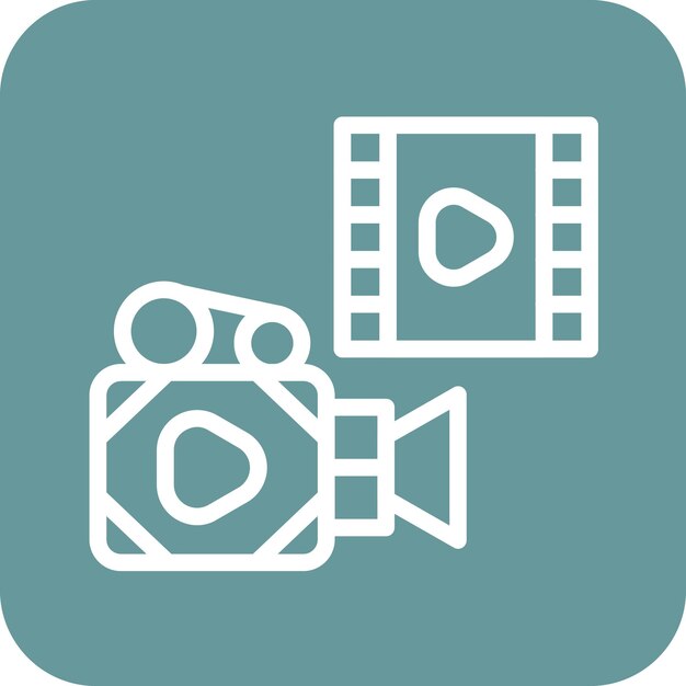 Estilo del icono de la producción de vídeo
