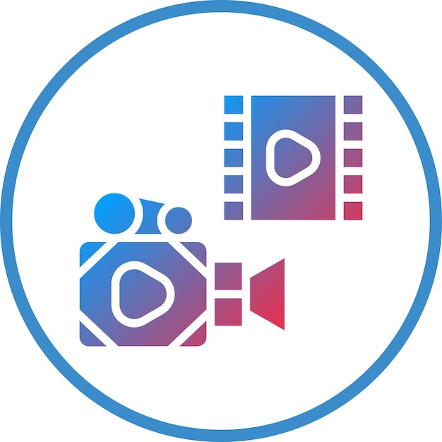 Estilo del icono de la producción de vídeo