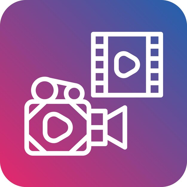 Estilo del icono de la producción de vídeo