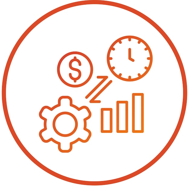 Estilo del icono de productividad del diseño vectorial