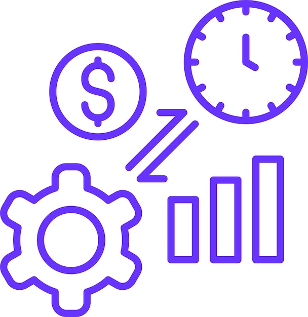 Estilo del icono de productividad del diseño vectorial