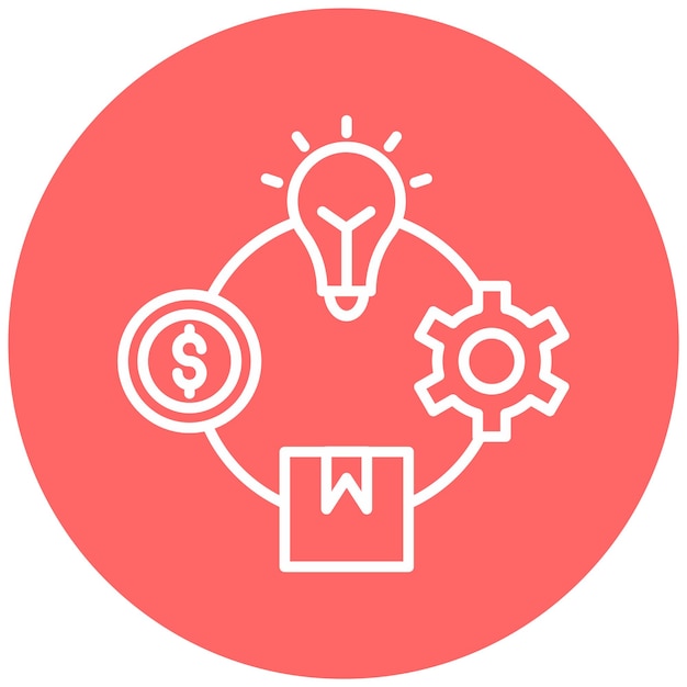 Estilo del icono de productividad del recurso de diseño vectorial