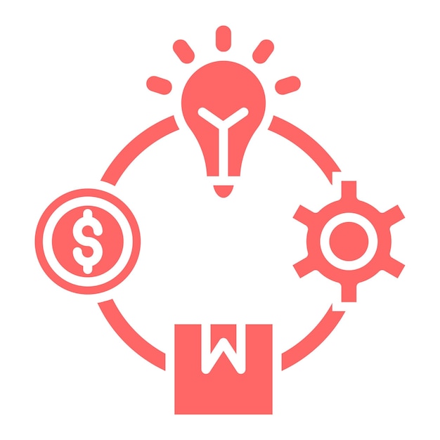 Estilo del icono de productividad del recurso de diseño vectorial