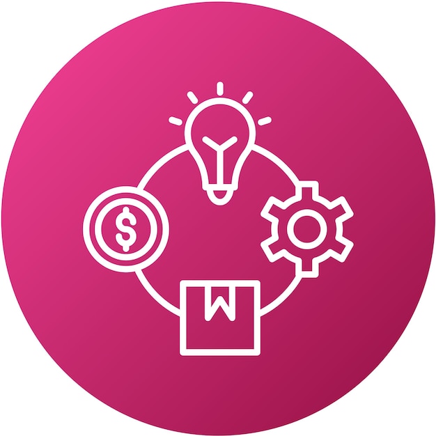 Estilo del icono de productividad del recurso de diseño vectorial