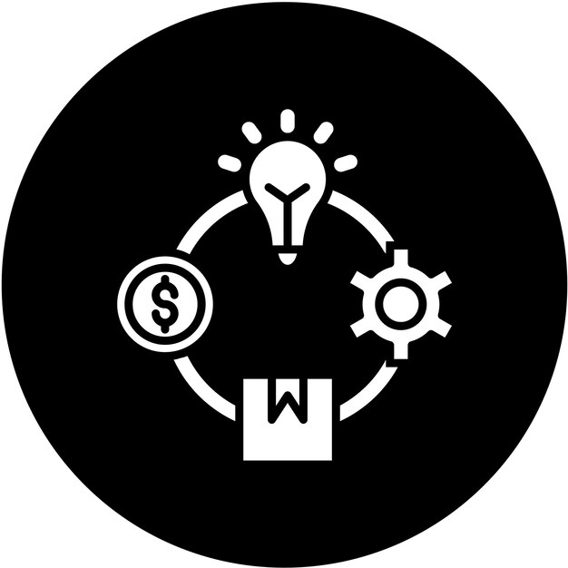 Estilo del icono de productividad del recurso de diseño vectorial