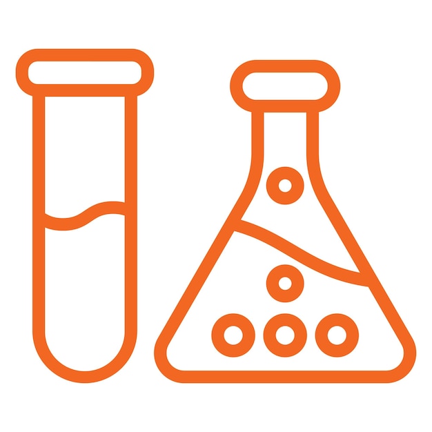 Vector estilo del icono de los productos químicos de diseño vectorial