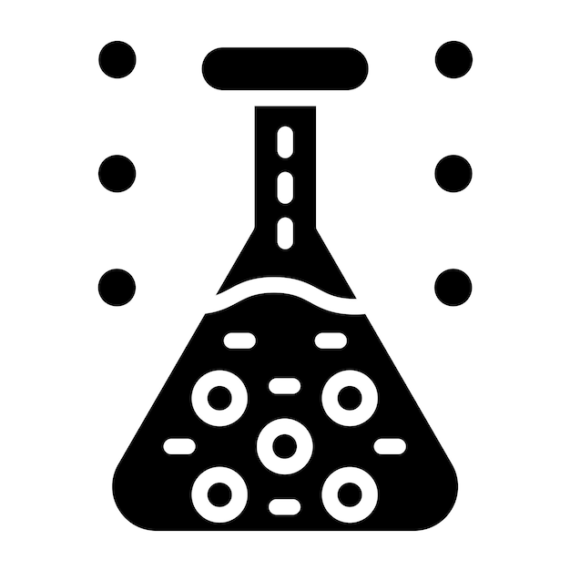 Estilo del icono de los productos químicos de diseño vectorial