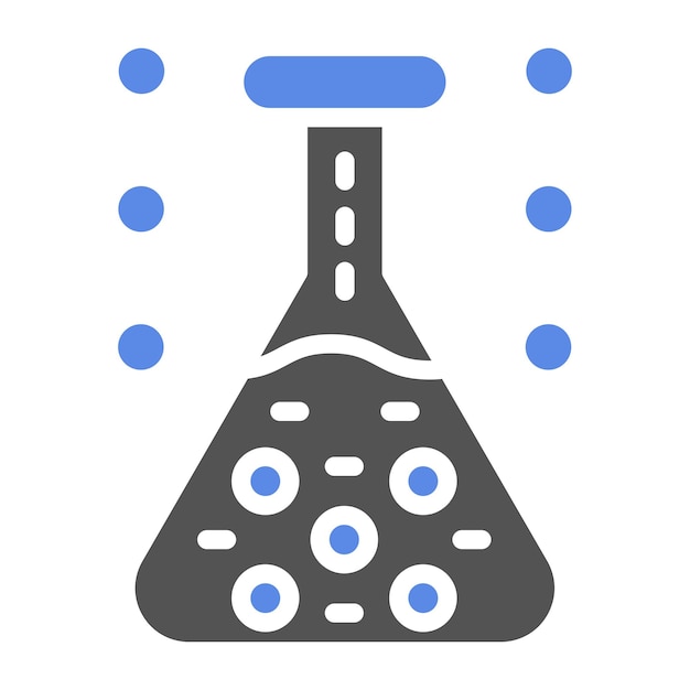 Estilo del icono de los productos químicos de diseño vectorial