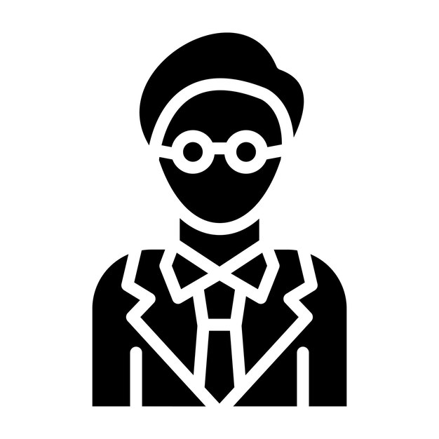 Estilo de ícono del profesor masculino
