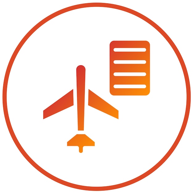 Estilo del icono del programa piloto de diseño vectorial