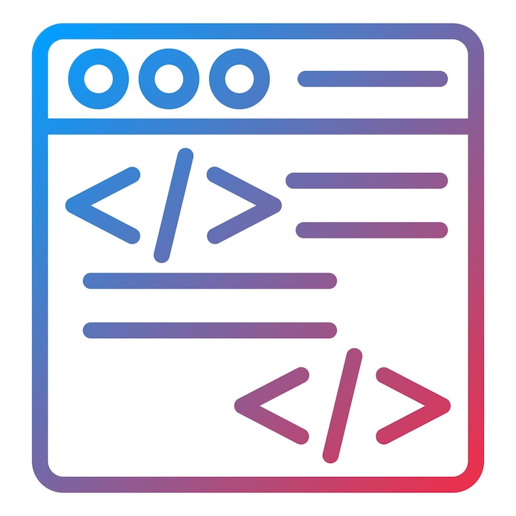Vector estilo de icono de programación de diseño vectorial