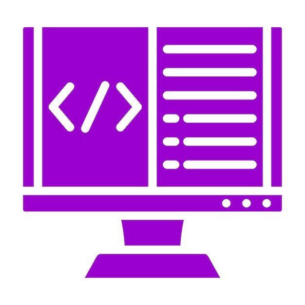 Estilo de icono de programación de diseño vectorial