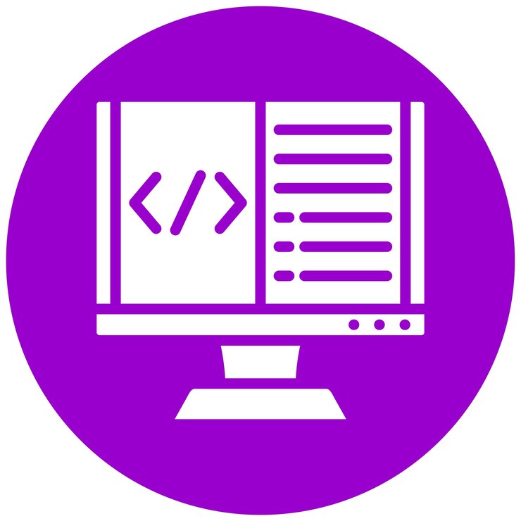 Vector estilo de icono de programación de diseño vectorial