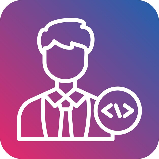 Estilo de icono del programador de diseño vectorial