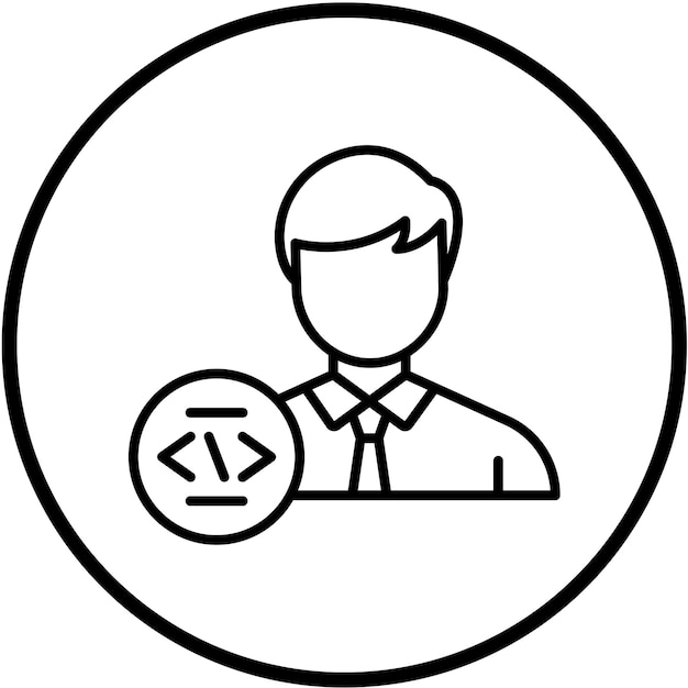 Estilo de icono del programador de diseño vectorial