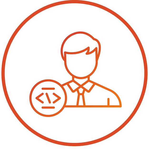 Estilo de icono del programador de diseño vectorial