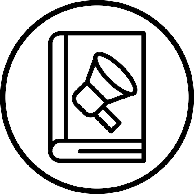 Estilo de icono de promoción de libros de diseño vectorial