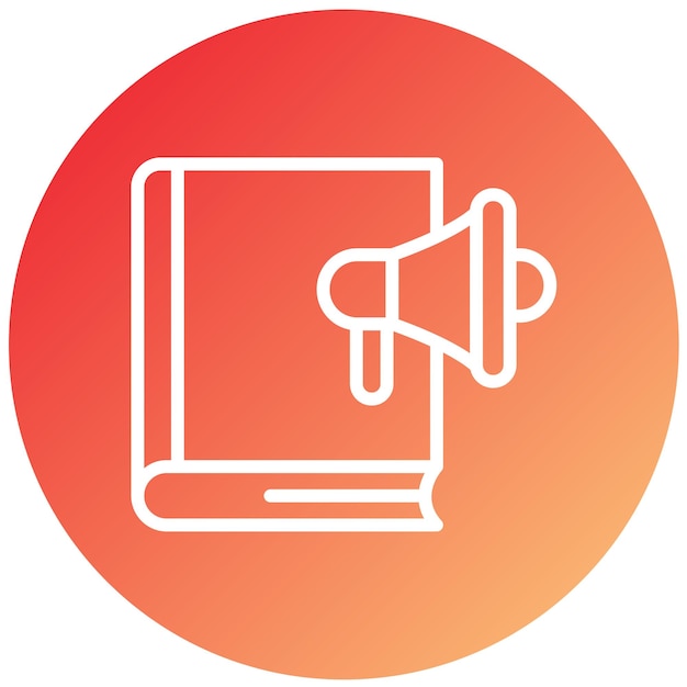 Estilo de icono de promoción de libros de diseño vectorial