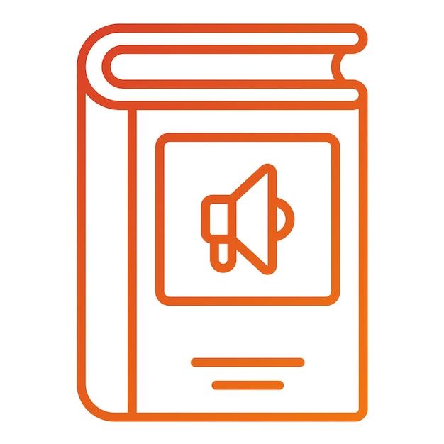 Estilo de icono de promoción de libros de diseño vectorial