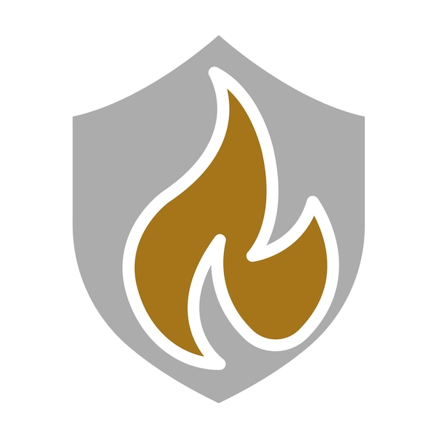 Estilo del icono de protección contra el sobrecalentamiento del diseño vectorial