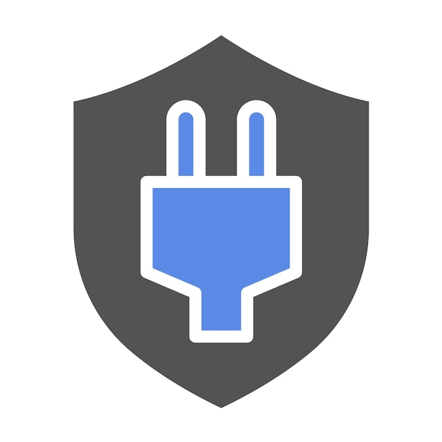 Estilo del icono de protección contra sobrecarga de diseño vectorial