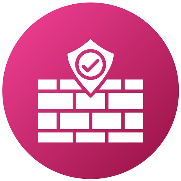 Estilo del icono de protección del cortafuegos de diseño vectorial