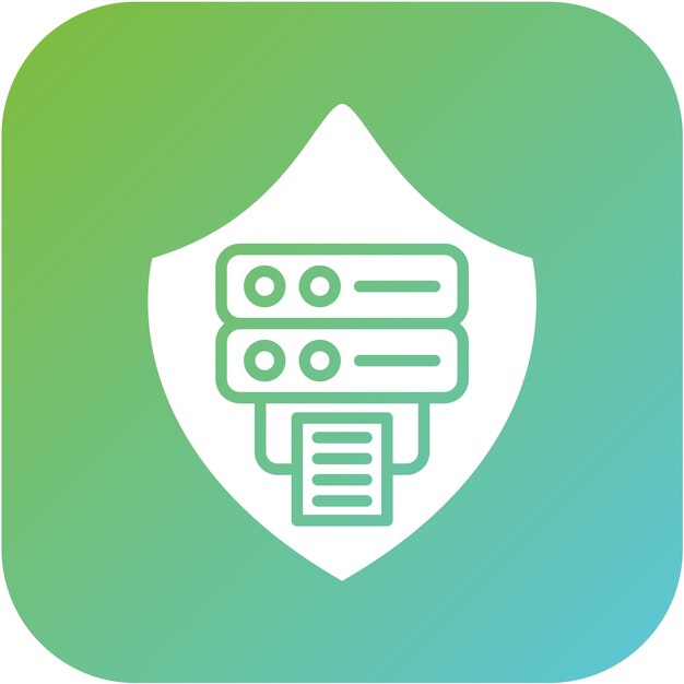 Estilo del icono de protección de datos de diseño vectorial