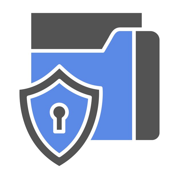 Estilo del icono de protección de datos de diseño vectorial