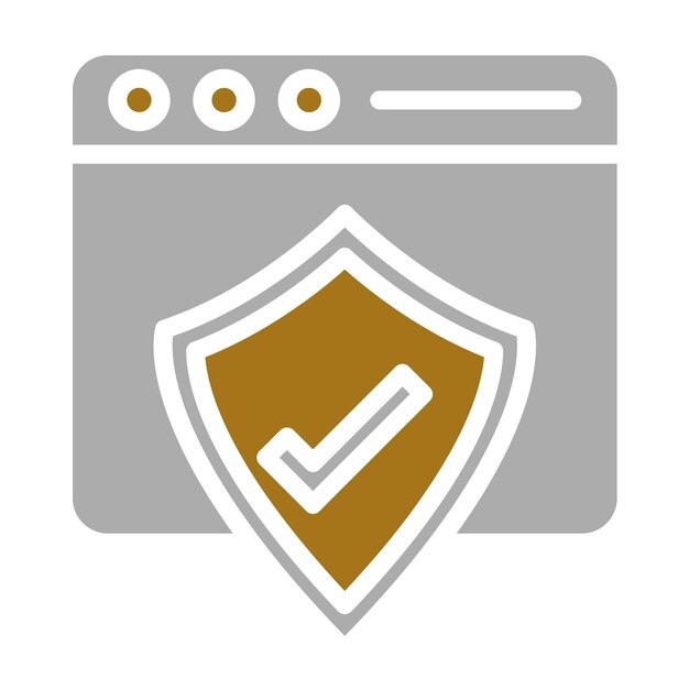 Estilo del icono de protección de datos de diseño vectorial