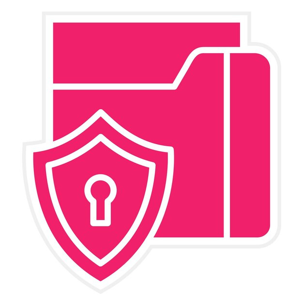 Estilo del icono de protección de datos de diseño vectorial