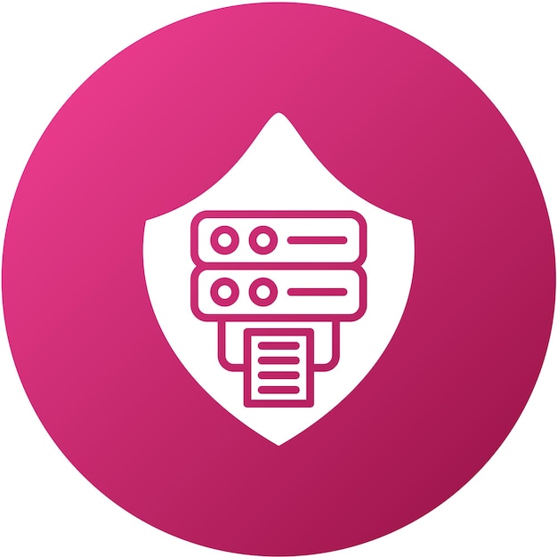 Estilo del icono de protección de datos de diseño vectorial