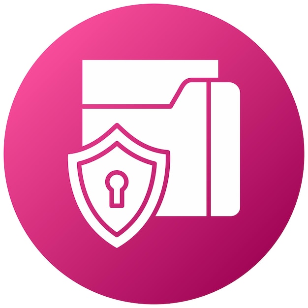 Estilo del icono de protección de datos de diseño vectorial