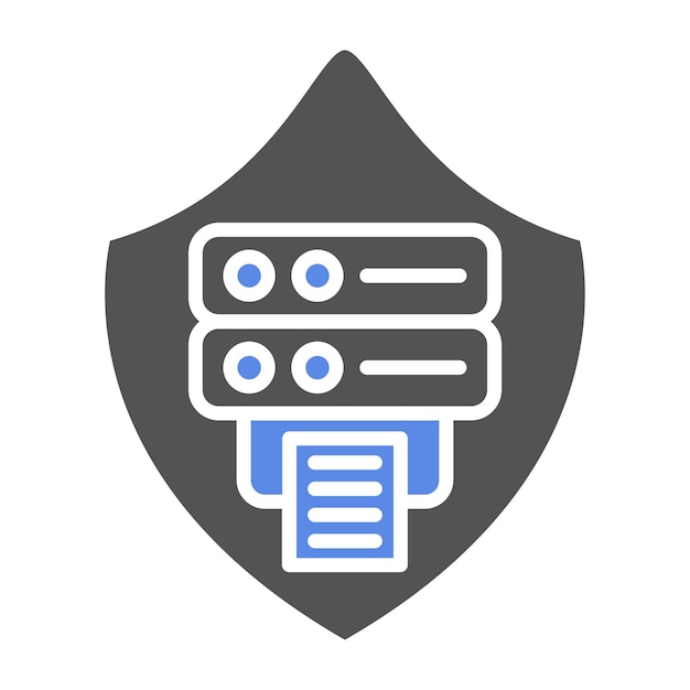 Estilo del icono de protección de datos de diseño vectorial