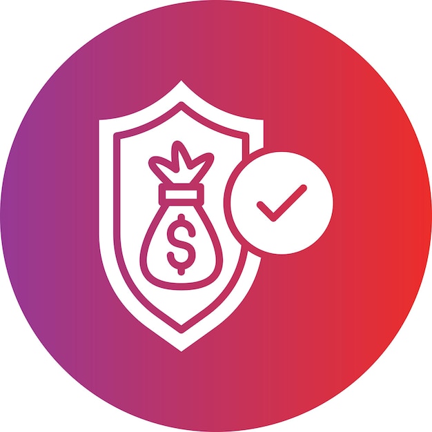 Estilo del icono de protección del diseño vectorial