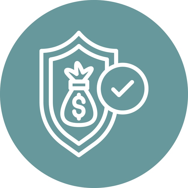 Estilo del icono de protección del diseño vectorial