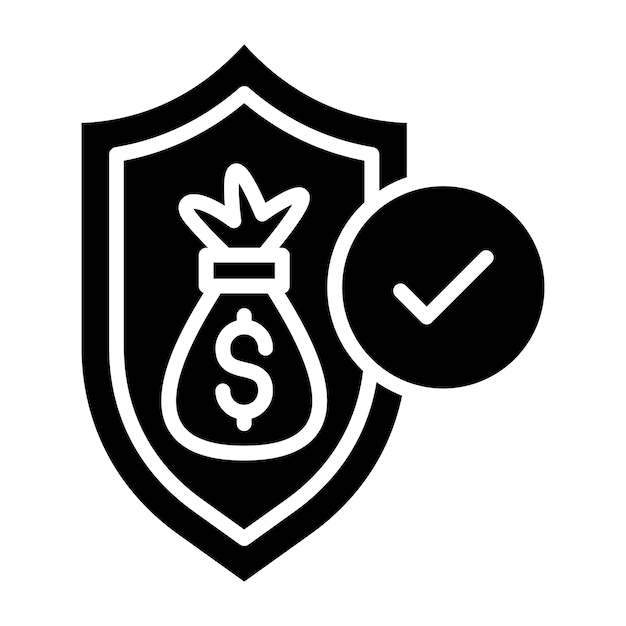 Estilo del icono de protección del diseño vectorial