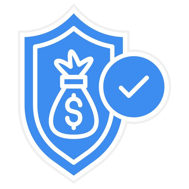 Estilo del icono de protección del diseño vectorial
