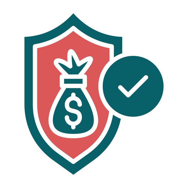 Estilo del icono de protección del diseño vectorial