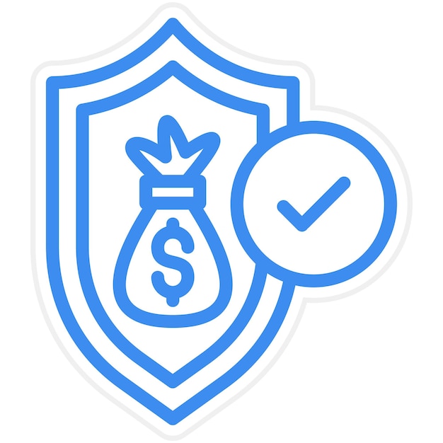 Estilo del icono de protección del diseño vectorial