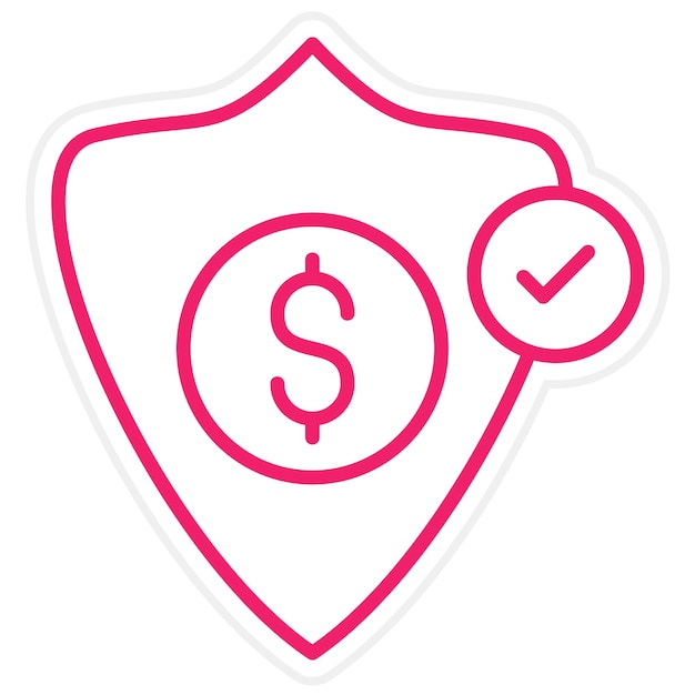 Estilo del icono de protección del diseño vectorial