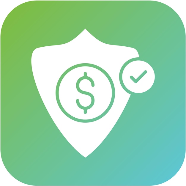Estilo del icono de protección del diseño vectorial