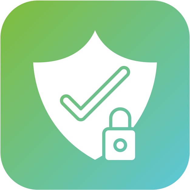 Estilo del icono de protección del diseño vectorial